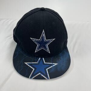 New Era NFL Dallas Cowboys 9FIFTY Snapback Hat Black Blue Lightning OSFM Men